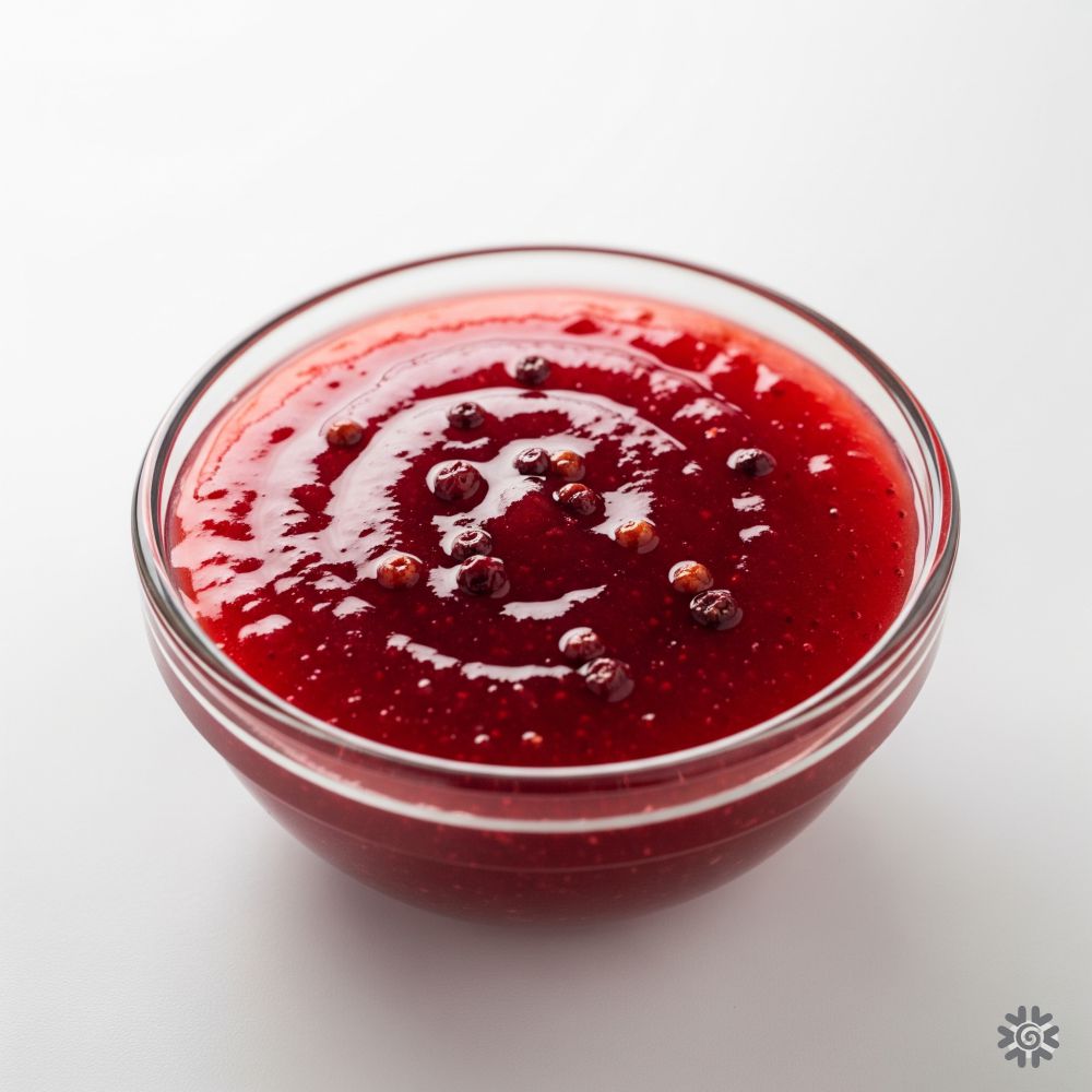 bowl de salsa de frutos rojos