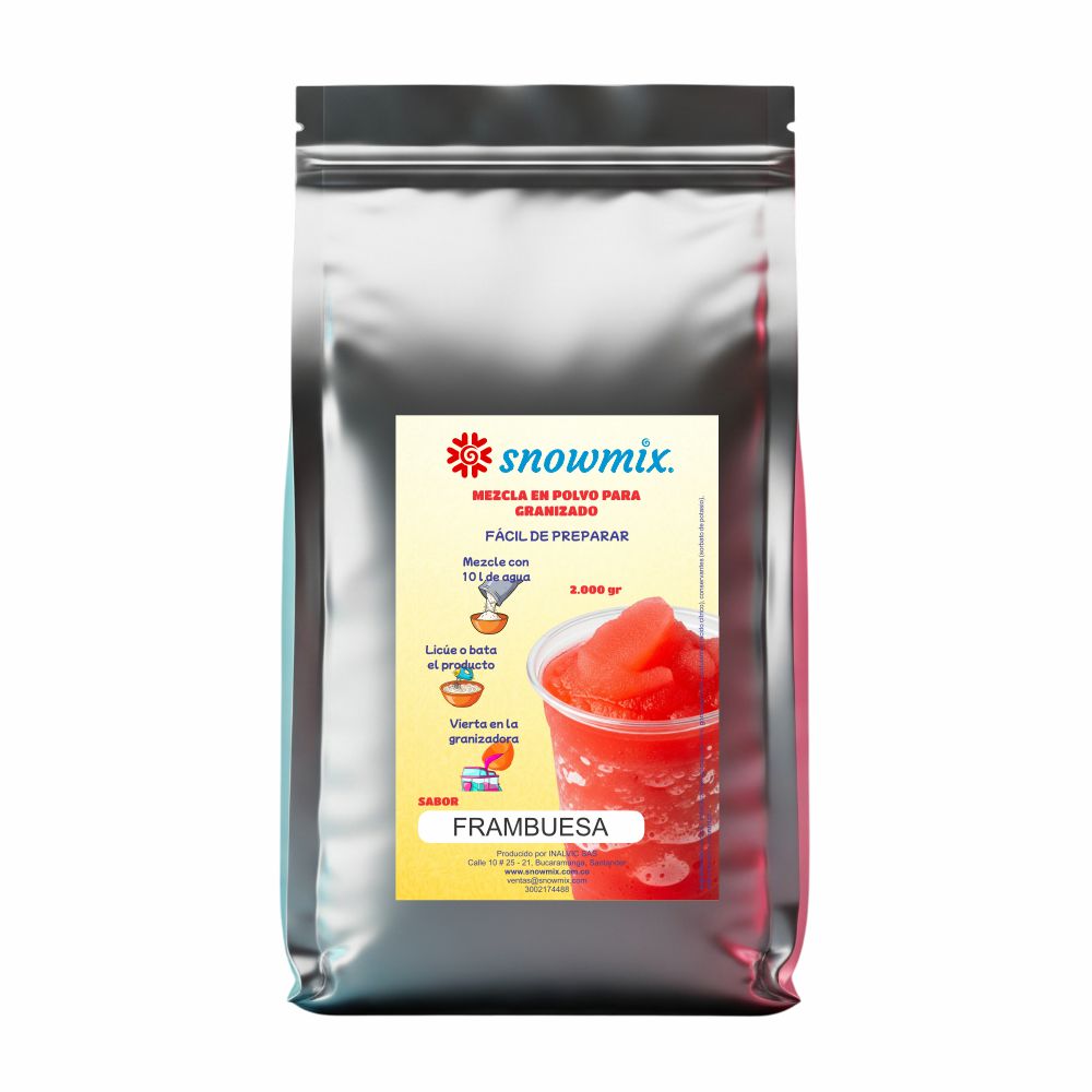 mezcla de granizada de frambuesa snowmix